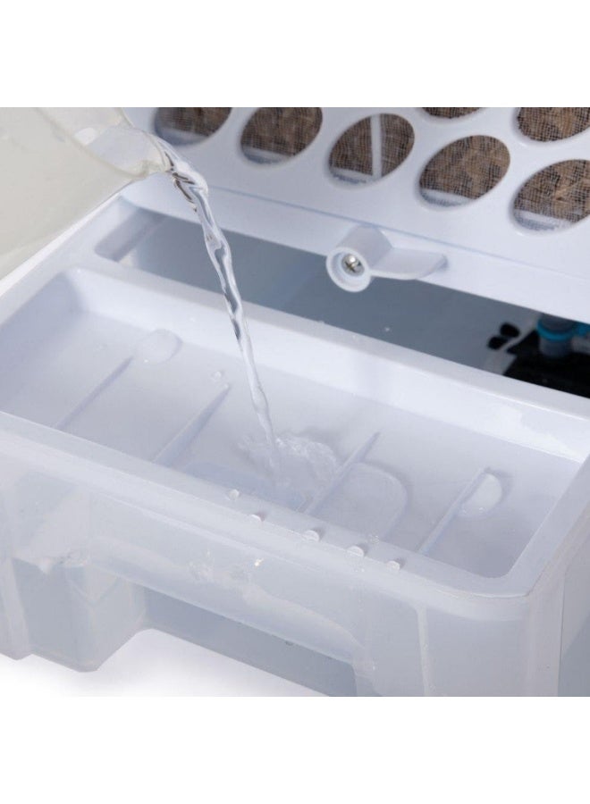 كادي ون مكيف هواء صحراوي متنقل مع خزان مياه سعة 4 لتر و قوة 80 واط، مبرد هواء محمول ب 3 سرعات هواء مختلفة مزود بعجلات و مؤشر لمستوى الماء مناسب للمنزل و المكتب - Image 3